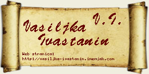 Vasiljka Ivaštanin vizit kartica